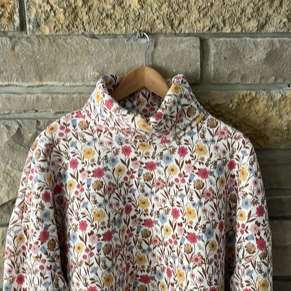 Custom Made Fleece Lined Turtleneck Sweatshirt Floral Pattern Size XXL - Picture 3 of 16